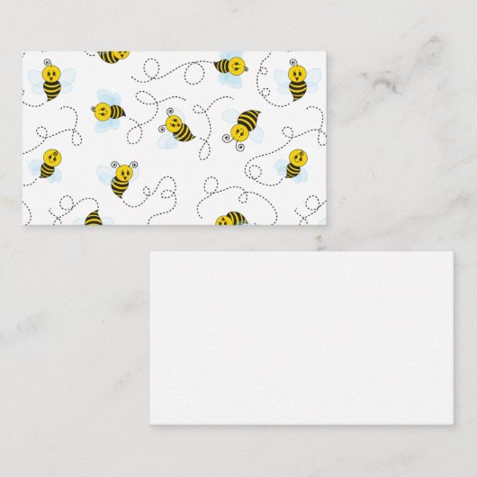 Carte De Correspondance Bumblebee volant Jaune Noir Bumble Bee (Devant / Derrière)