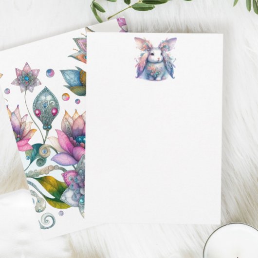 Carte de correspondance Bunny de Pâques pastel