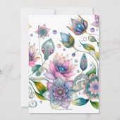 Carte de correspondance Bunny de Pâques pastel (Dos)