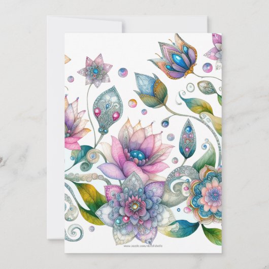 Carte de correspondance Bunny de Pâques pastel (Dos)