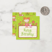 Carte De Correspondance Bunny Joyeux anniversaire (Devant/Arrière en situation)