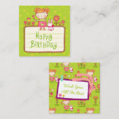 Carte De Correspondance Bunny Joyeux anniversaire (Devant / Derrière)