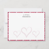 Carte de correspondance Burgundy Translucent Heart (Devant)