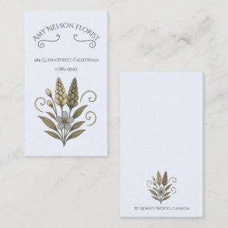 Carte De Correspondance Business Card florist, floral and elegant