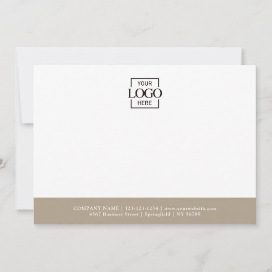 Carte De Correspondance Business Logo Custom Personalized Modern Flat (Devant)