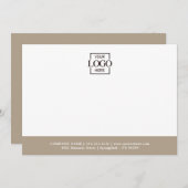 Carte De Correspondance Business Logo Custom Personalized Modern Flat (Devant / Derrière)