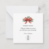 Carte De Correspondance Business Logo Merry Christmas Thank You Card (Dos)