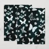 Carte De Correspondance Butterfly Pattern 14 (Devant / Derrière)