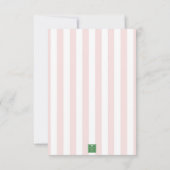 Carte De Correspondance Cabana Stripes Palm Beach Monogram Crest (Dos)