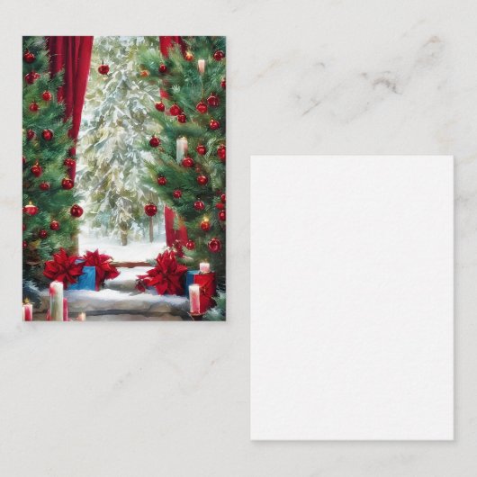 Carte De Correspondance Cabine de Noël mini budget (Devant / Derrière)