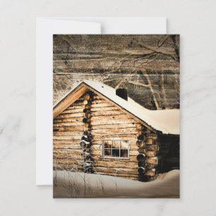 Carte De Correspondance Cabine Rustique En Bois Dans La Nature