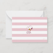 Carte De Correspondance Cachou | Saint-Valentin | Câlin cœur de Snoopy (Dos)