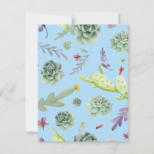 Carte De Correspondance Cactus Motif 10 (Devant)