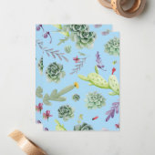 Carte De Correspondance Cactus Motif 10 (Devant/Arrière en situation)