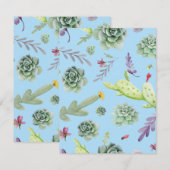 Carte De Correspondance Cactus Motif 10 (Devant / Derrière)
