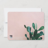 Carte De Correspondance Cactus rose moderne (Dos)