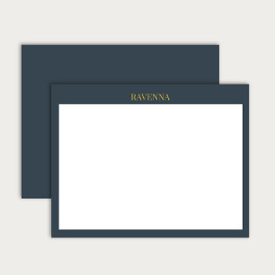 Carte De Correspondance Cadeau de Luxe Personnalisé Nom Charbon Or