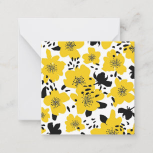 Carte De Correspondance Cadeau de Noël abstrait sans couture avec fleurs i