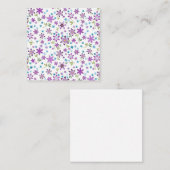 Carte De Correspondance Cadeau de Noël Fleurs Mignonnes Ditsy (Devant / Derrière)