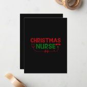 Carte De Correspondance Cadeau de Noël infirmière (Devant/Arrière en situation)