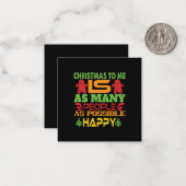 Carte De Correspondance Cadeau de Noël pour moi (Devant/Arrière en situation)