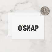 Carte De Correspondance Cadeau drôle de la Saint-Patrick irlandais O'Snap  (Devant/Arrière en situation)