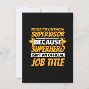 Carte De Correspondance Cadeau drôle d'humour de superviseur électricien d