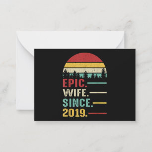 Carte De Correspondance Cadeau du 2e anniversaire du Mariage pour sa femme