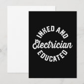 Carte De Correspondance Cadeau Éduqué D'infirmière Et D'électricien (Devant / Derrière)