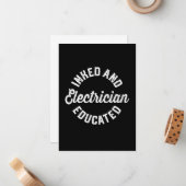 Carte De Correspondance Cadeau Éduqué D'infirmière Et D'électricien (Devant/Arrière en situation)