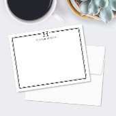 Carte De Correspondance Cadeau initial pour hommes papeterie bureau noir b