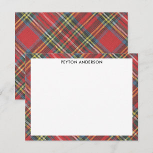 Carte De Correspondance Cadeau pas cher, Nom, Impression tartan Royal Stew