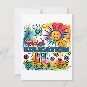 Carte De Correspondance Cadeau pour enseignant Éducation spécialisée