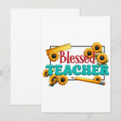 Carte De Correspondance Cadeau pour Enseignant | Enseignant Bénis (Devant / Derrière)