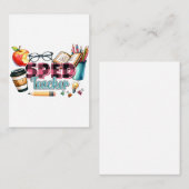 Carte De Correspondance Cadeau pour Enseignant | Enseignant Spécialisé (Devant / Derrière)