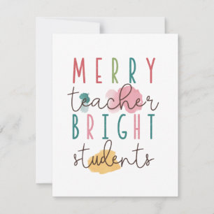 Carte De Correspondance Cadeau pour Enseignant Joyeux Enseignant Élèves