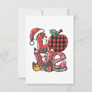 Carte De Correspondance Cadeau pour Enseignant | Joyeux Noël Amour