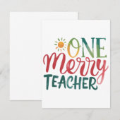 Carte De Correspondance Cadeau pour Enseignant | Un Enseignant Joyeux (Devant / Derrière)