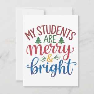 Carte De Correspondance Cadeau pour l'enseignant Mes élèves sont joyeux