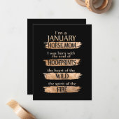 Carte De Correspondance Cadeaux d'anniversaire | Je suis une maman du Chev (Devant/Arrière en situation)