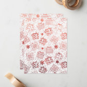 Carte De Correspondance Cadeaux de Noël 5 (Devant/Arrière en situation)