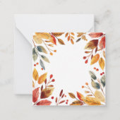 Carte De Correspondance Cadre aquarelle de feuilles d'automne (Devant)