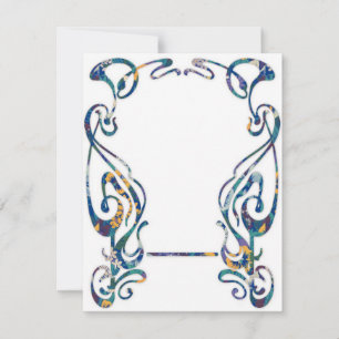 Carte De Correspondance Cadre art nouveau floral