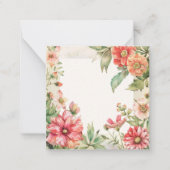 Carte De Correspondance Cadre d'aquarelle à fleurs florales (Devant)