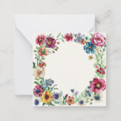 Carte De Correspondance Cadre de fleurs de jardin classique (Devant)