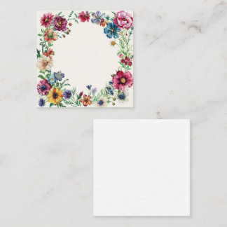 Carte De Correspondance Cadre de fleurs de jardin classique