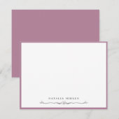 Carte De Correspondance Cadre Floral Floral (Devant / Derrière)