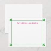 Carte De Correspondance Cadre imprimé feuille moderne personnalisé (Devant / Derrière)