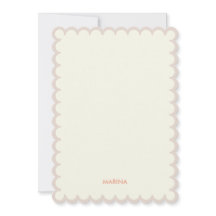 Cadre simple beige à coquilles avec nom personnali