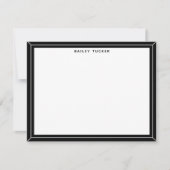 Carte De Correspondance Cadres simples Black & White Personal Professionne (Devant)